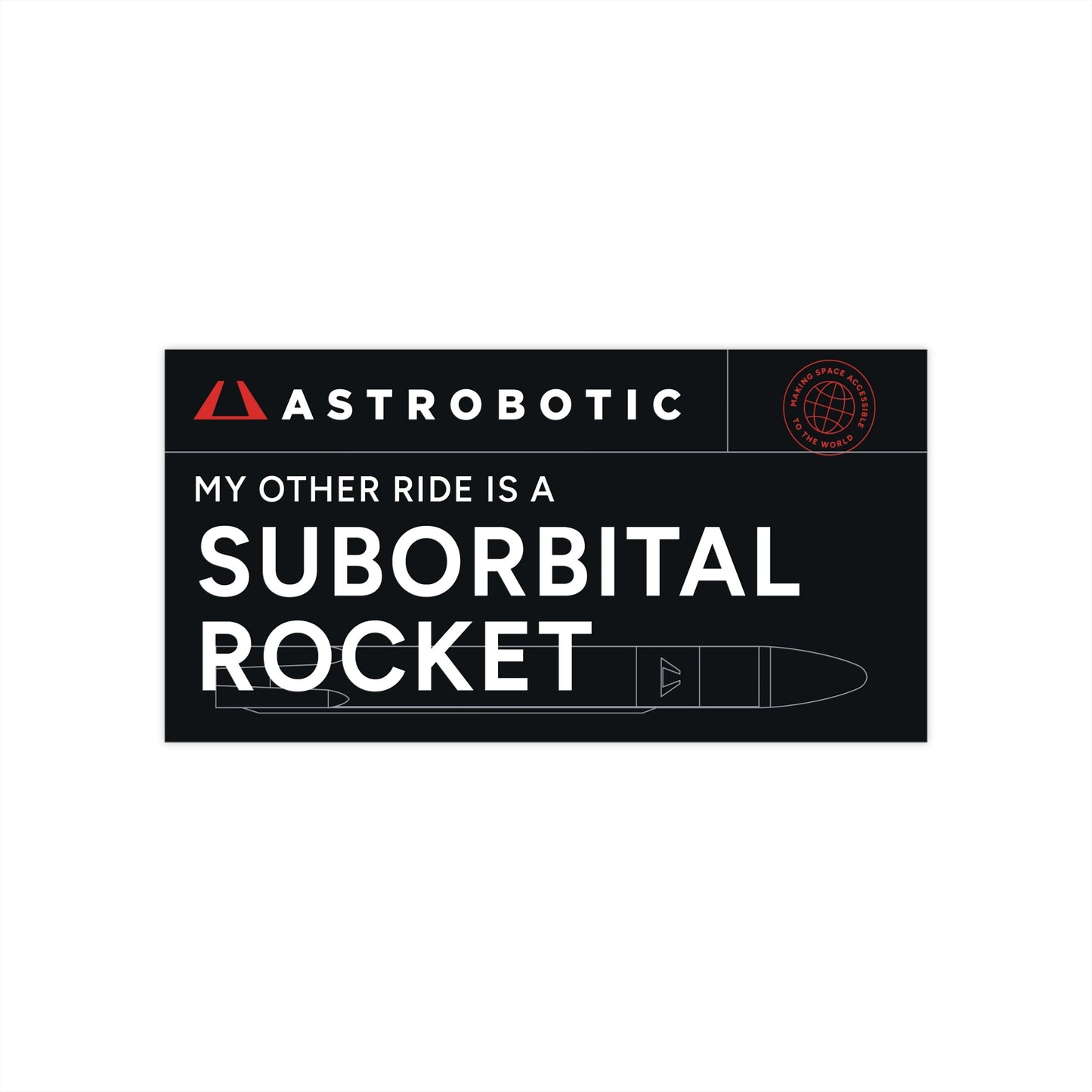 Xogdor "My Other Ride is a Suborbital Rocket" Bumper Sticker
