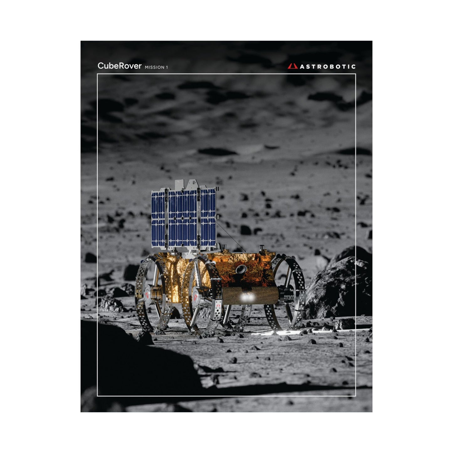 CubeRover on the Moon (Rendering) Poster