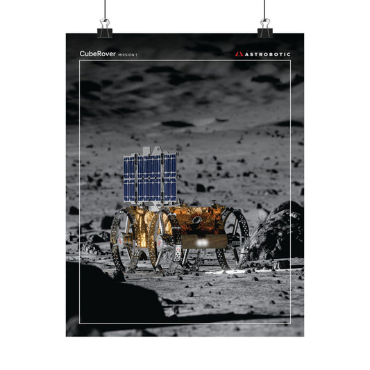 CubeRover on the Moon (Rendering) Poster