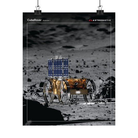 CubeRover on the Moon (Rendering) Poster