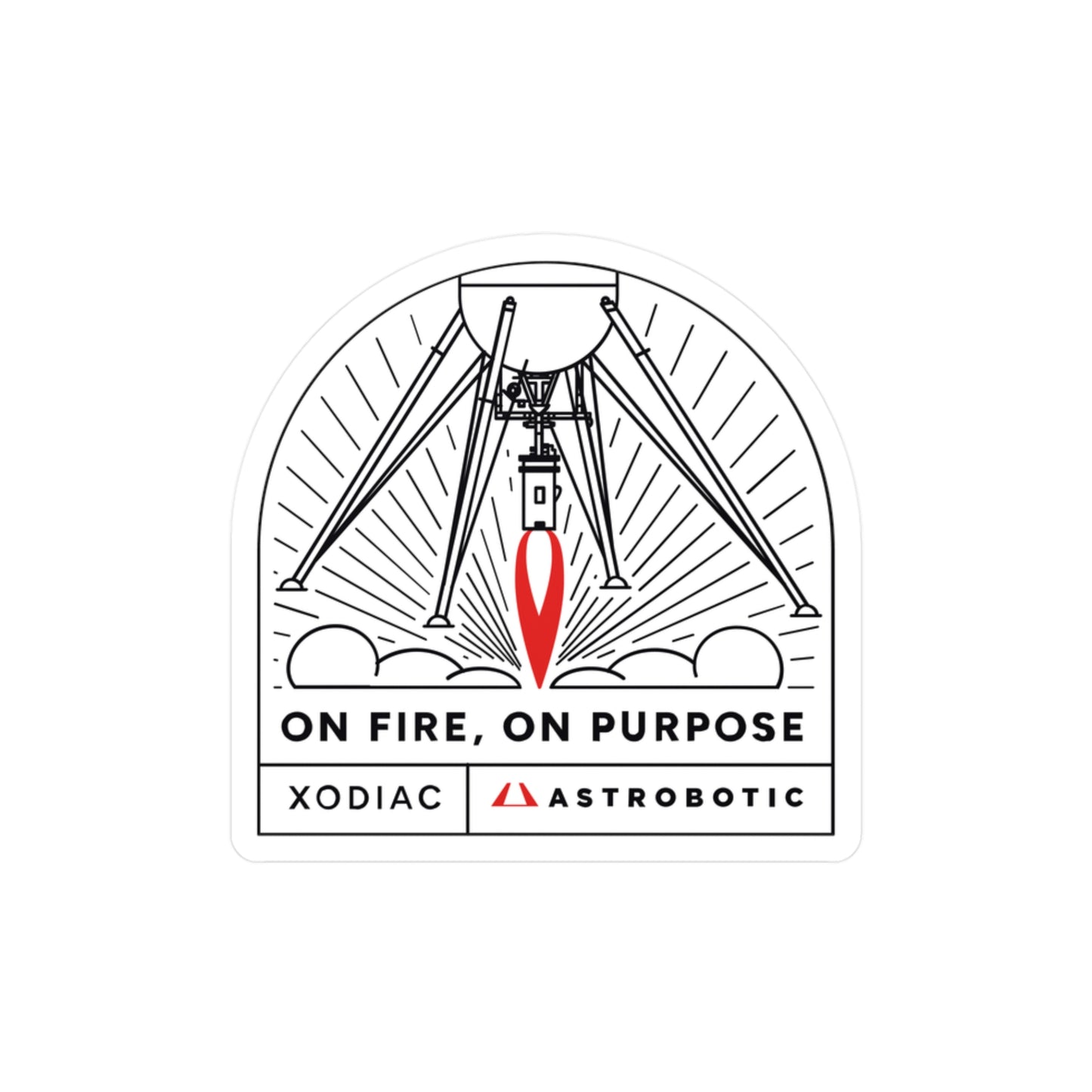 Xodiac "On Fire, On Purpose" Vinyl Sticker