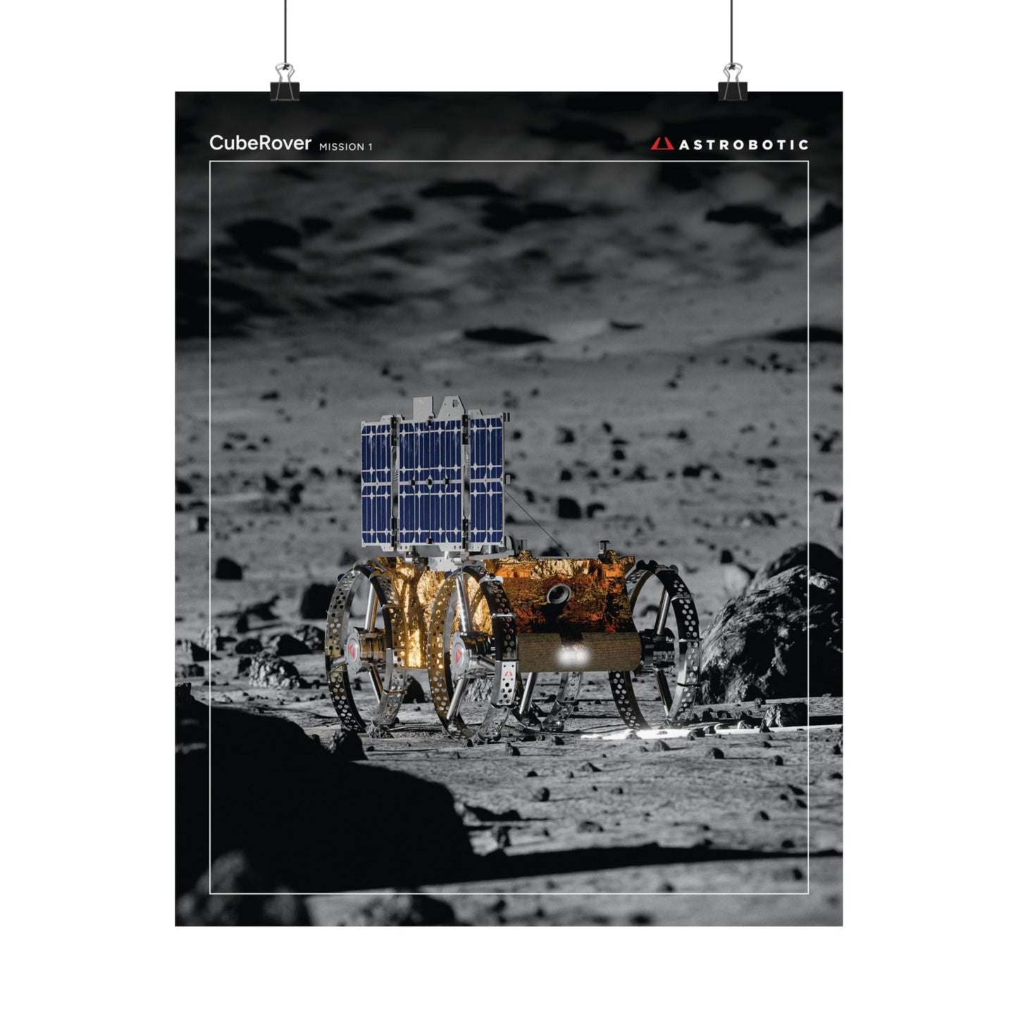 CubeRover on the Moon (Rendering) Poster