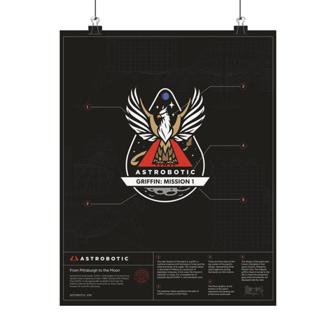 Griffin Mission One Official Mission Patch Poster