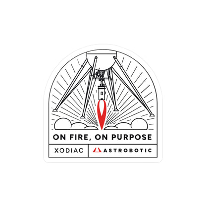 Xodiac "On Fire, On Purpose" Vinyl Sticker