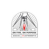 Xodiac "On Fire, On Purpose" Vinyl Sticker